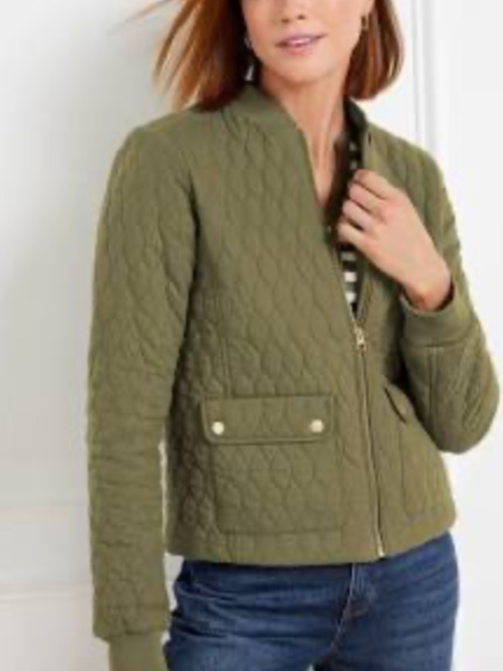 Talbots Quilted Bomber Jacket | Size M - Picture 3 of 3